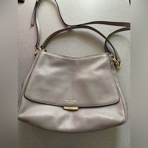 Kate Spade Taupe Grey Leather Handbag